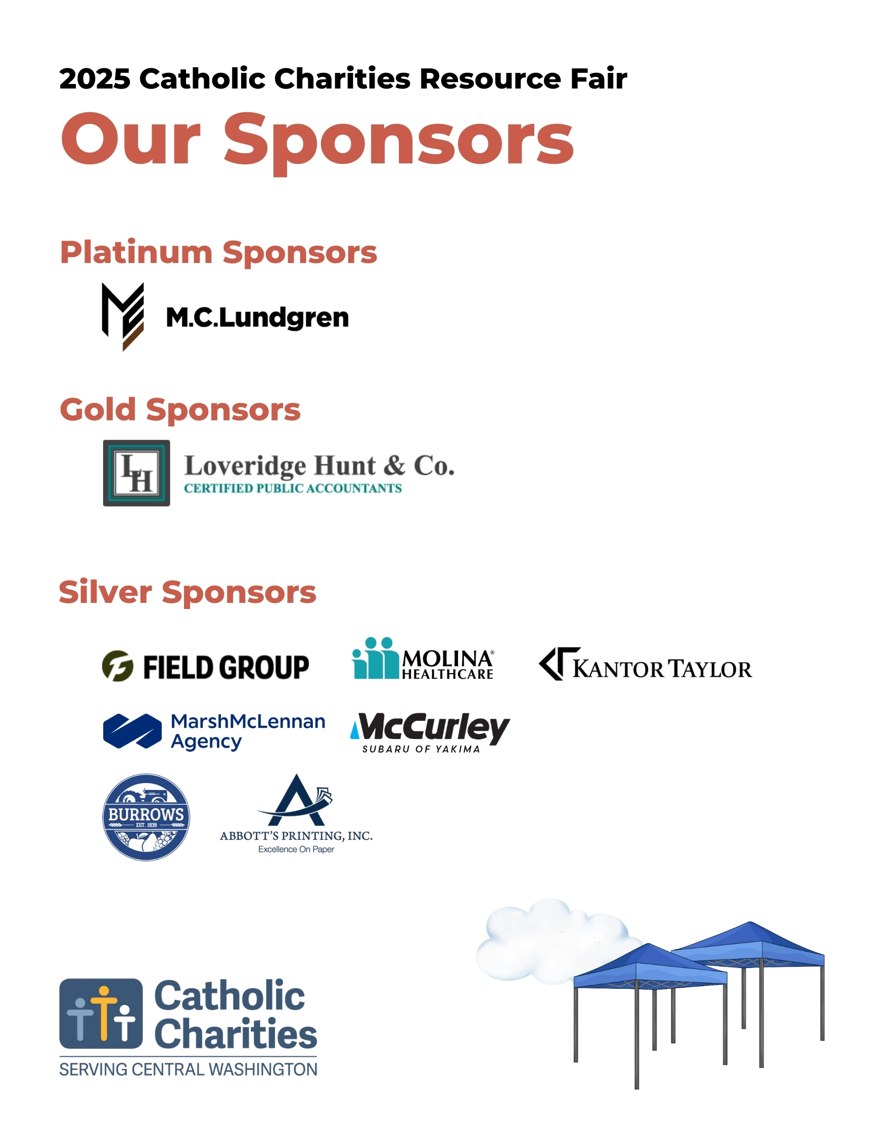 2025 Catholic Charities Resource Fair Sponsors