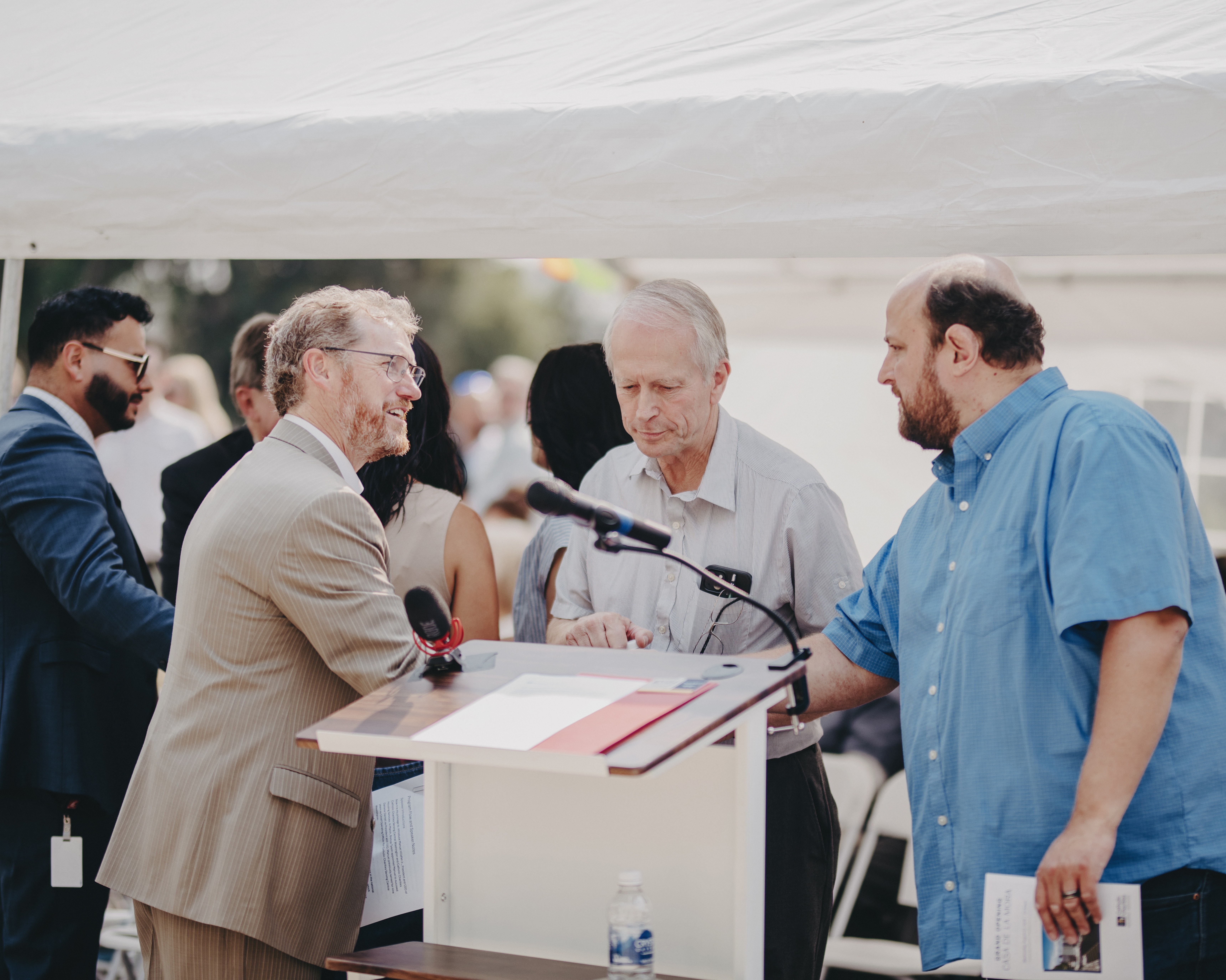 Bryan Ketcham, Commissioner LaDon Linde, and Mayor Matt Brown